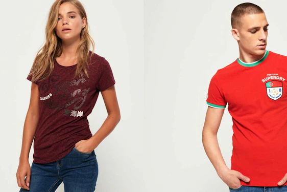 Superdry T-Shirt's für Männer und Frauen für 12,95 Euro