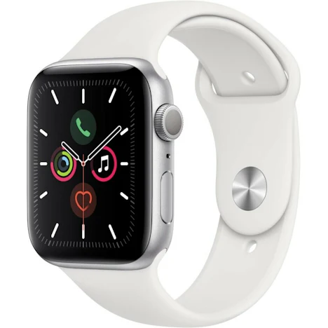 Apple Watch Series 5 GPS 44mm Aluminium silber Sportarmband weiß für nur 377,91 EUR inkl. Versand