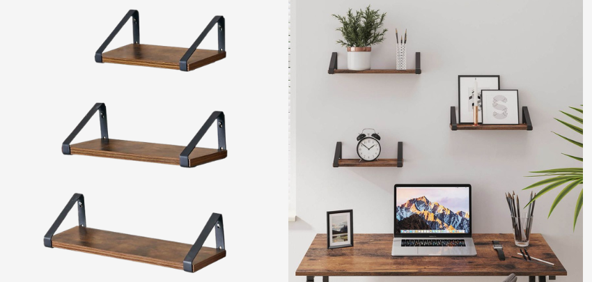 3er-Set Vasagle Wandregale für 13€ - im Industrie-Look, jeweils bis 5kg belastbar