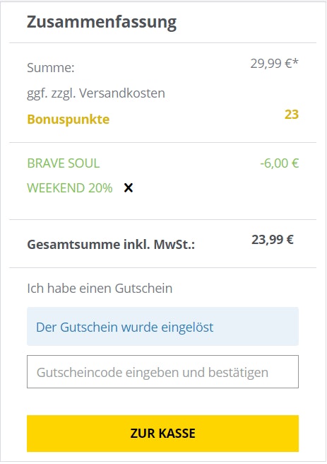 SportSpar Gutschein einlösen