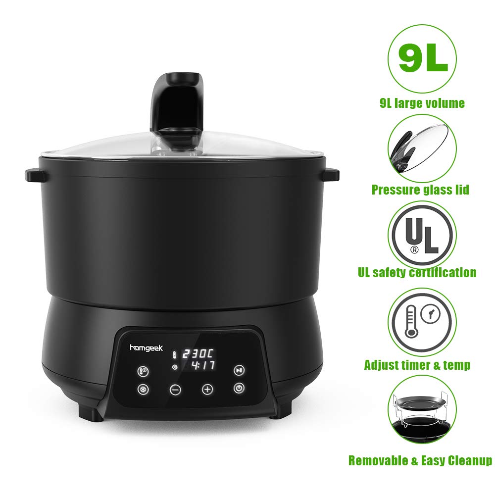 Doppelschicht Airfryer mit digitalem Display und Glass Sichtfenster,Deluxe Antihaft-Zubehörset