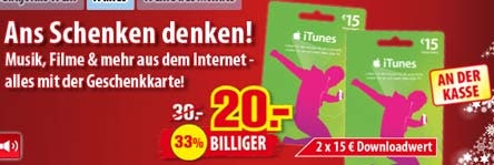 itunes gutschein penny