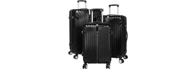 ABS Kofferset Palma für 84€ - Set aus 3 Hartschalen-Trolleys