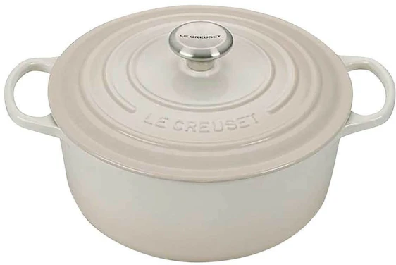 Le Creuset Bräter Signature Rund Gusseisen Meringue 26cm mit 50,00€ Rabatt