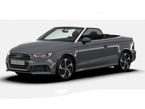 Audi A3 Cabriolet Design 35 TFSI S-tronic (150PS) in Schwarz für 342€ im Monat + 720€ Überführung – im Privat- oder Gewerbeleasing über 36 Monate je 10.000km im Jahr