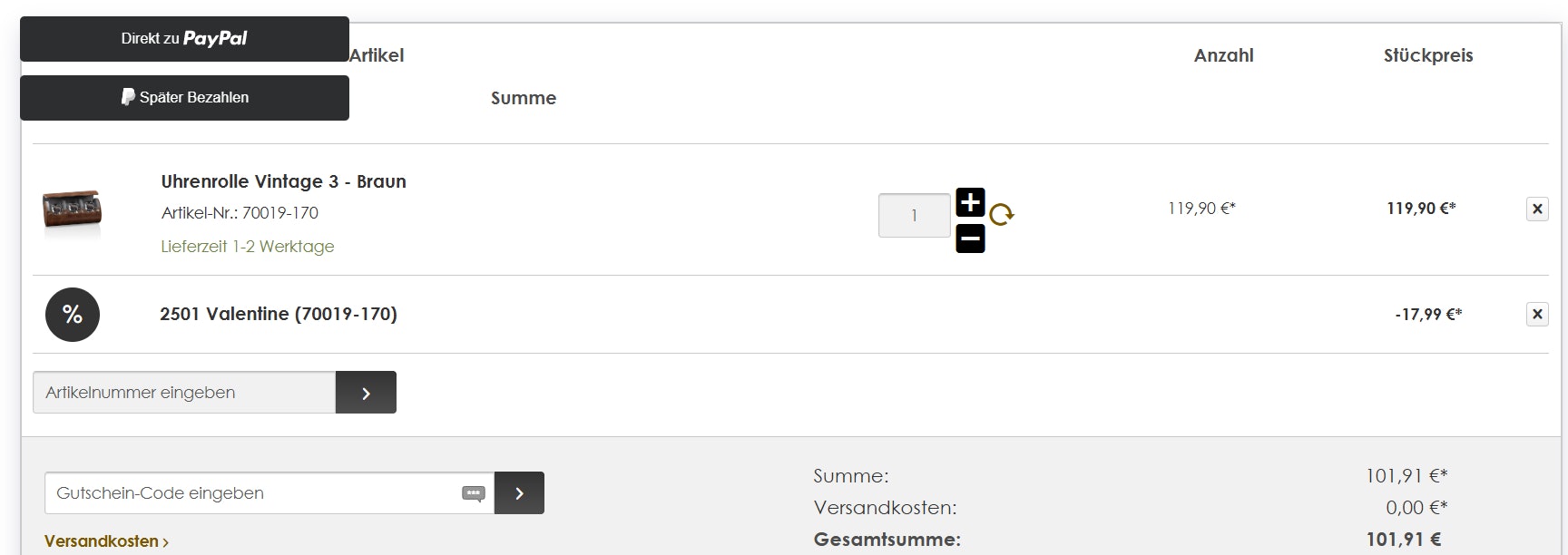 Designhütte Gutschein einloesen