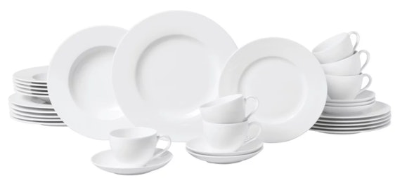 Villeroy & Boch Kombiservice Basic White ab 96€ - 30-teiliges Porzellanset
