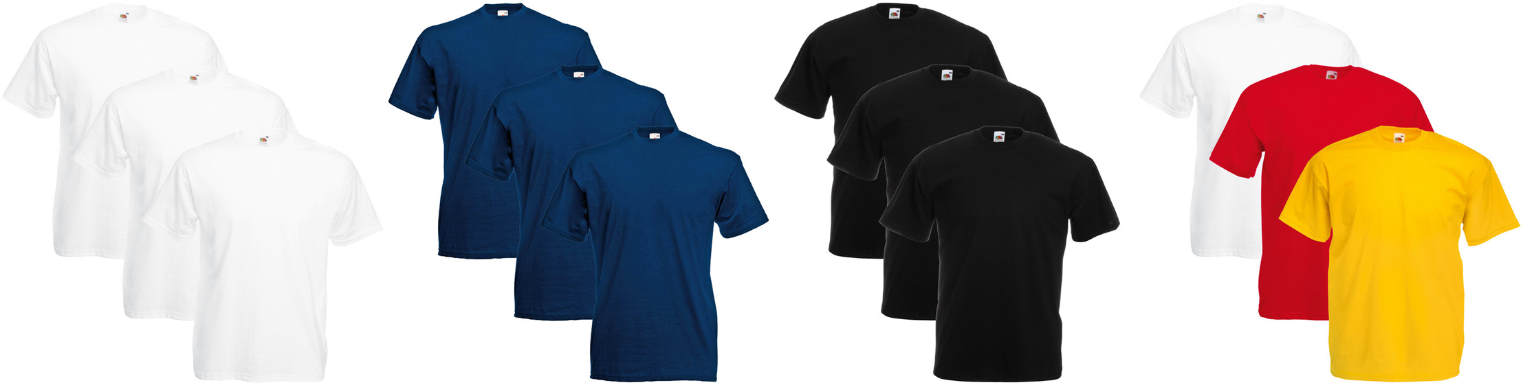 3er Pack Fruit of the Loom Valueweight T-Shirts für 6,99€ - in vielen Farben von S bis XXL