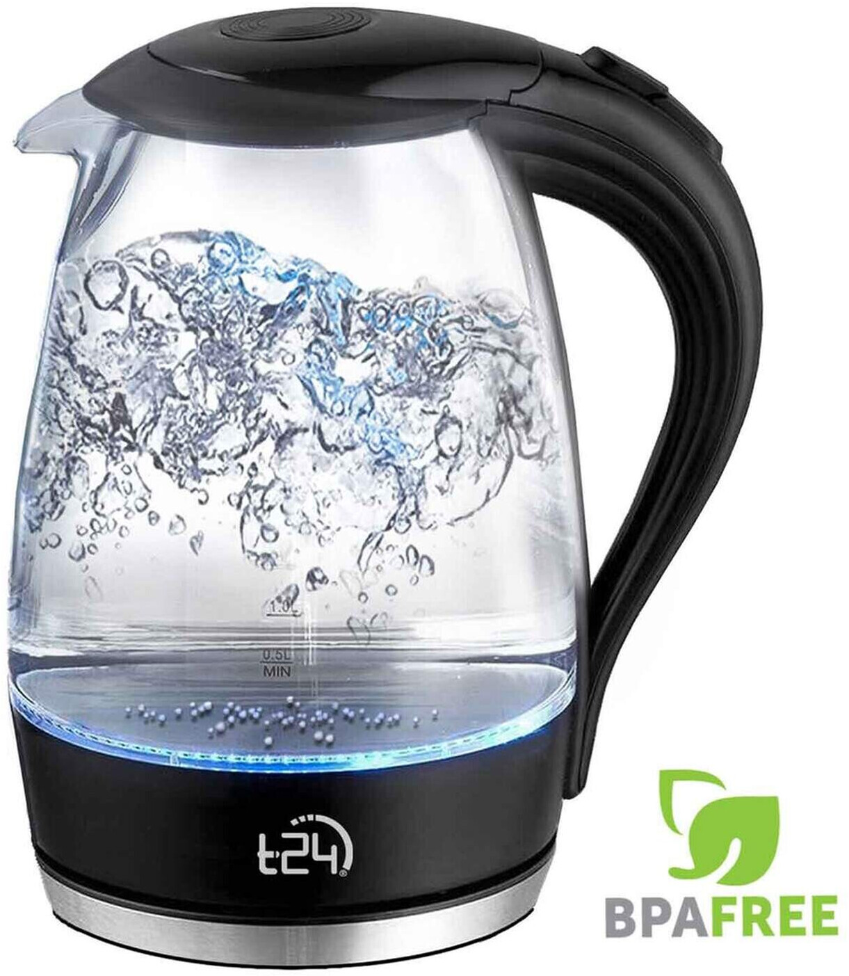 T24 Borosilikatglas mit LED (2200 Watt 1,7 Liter) für nur 16,99€ statt 25,69€