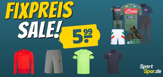 Fixpreis Sale bei Sportspar 🫵 Alle Artikel für 5,99€