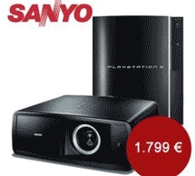 Sanyo Beamer im Sparpaket mit Playstation 3