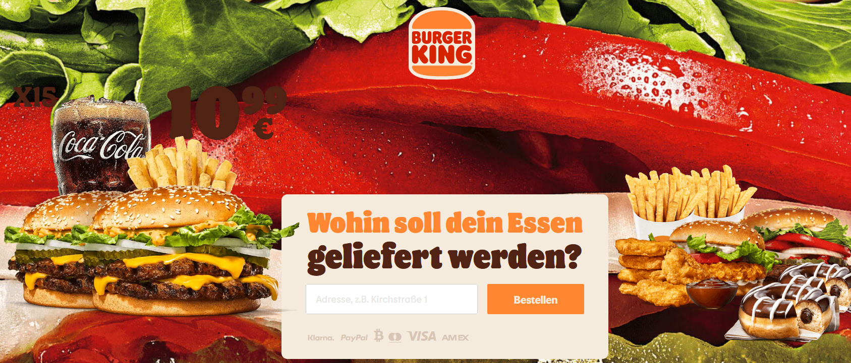 5€ Rabatt für den Burger King Lieferservice – ab 10€ MBW einlösbar