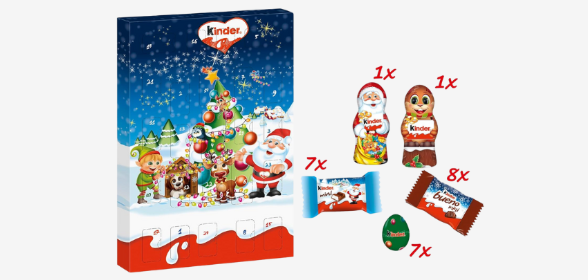 Kinder Mini Mix Adventskalender für 7€ - 5 verschiedene Sorten 