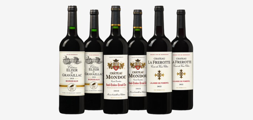 Bordeaux Weinpaket: 6 Flaschen fruchtig-intensiver Rotwein für 50€