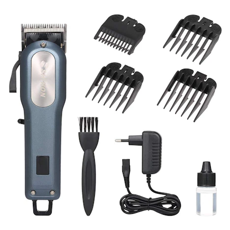 Wiederaufladbare Haartrimmer für Herren mit LCD Anzeige, 4 Kämm, Reinigungsbürste