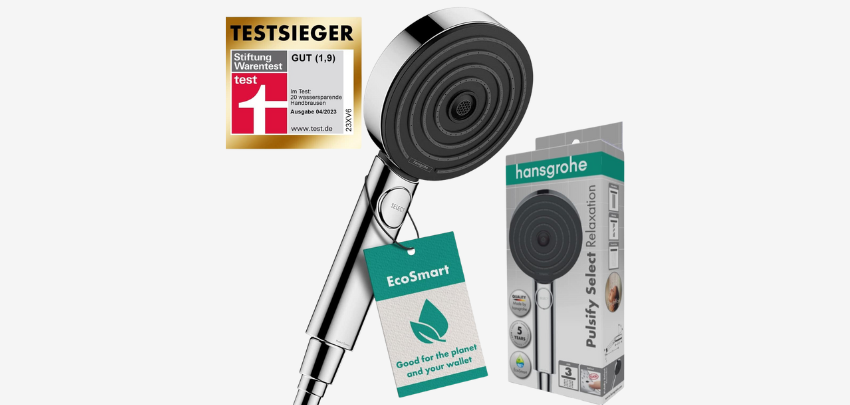 Hansgrohe Pulsify Select S für 23€ - wassersparender Duschkopf mit 3 Strahlarten &amp; Antikalk-Funktion