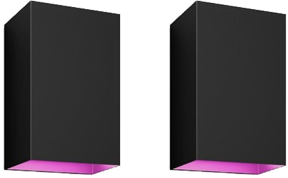 Philips Hue Resonate für 175€ - LED-Outdoor Wandleuchte, Edelstahl, Schwarz, Doppelpack