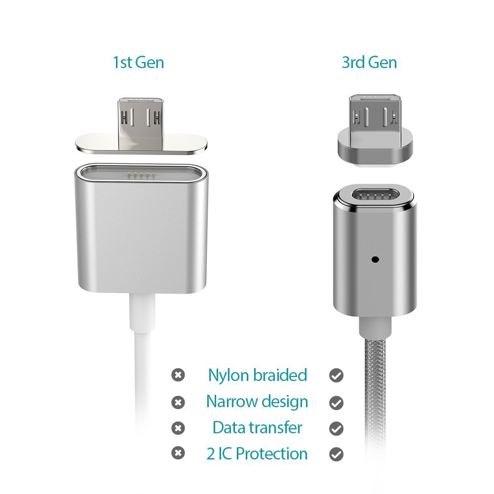 [amazon] Magnetisches Micro USB Ladekabel Datenkabel 1,2m für 6,99€