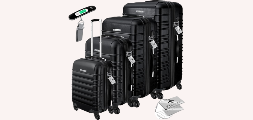 Kesser 4tlg. Kofferset für 100€ - ABS-Hartschale, 4 Rollen, Teleskopgriff