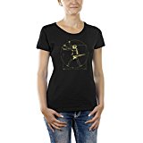 Touchlines Damen T-Shirt Da Vinci Rock Guitar Girlie, M