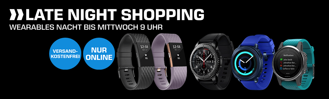 Saturn Late Night Shopping: Wearables Nacht - z.B. Fitbit Charge 2 für 119€