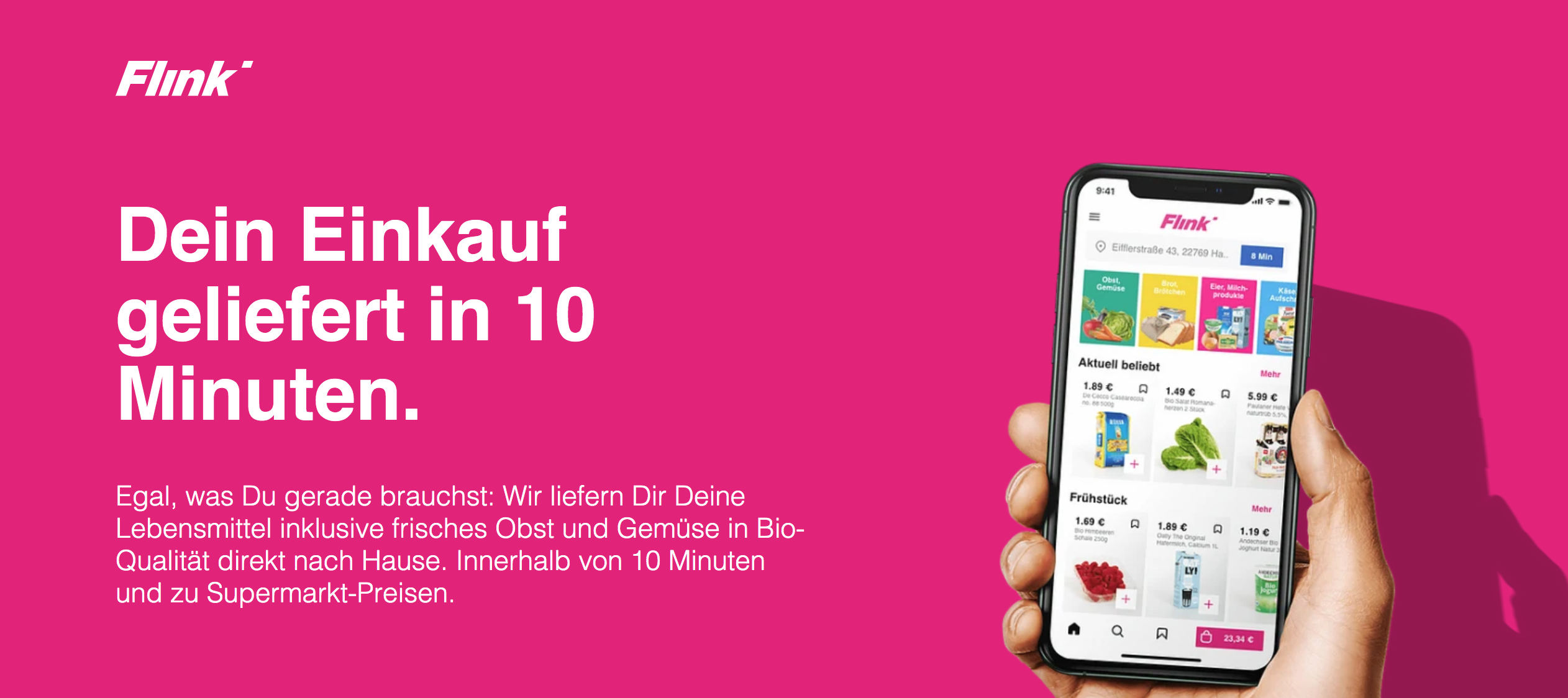 Flink-Gutscheine – 10€ Rabatt beim schnellsten Lieferservice Deutschlands