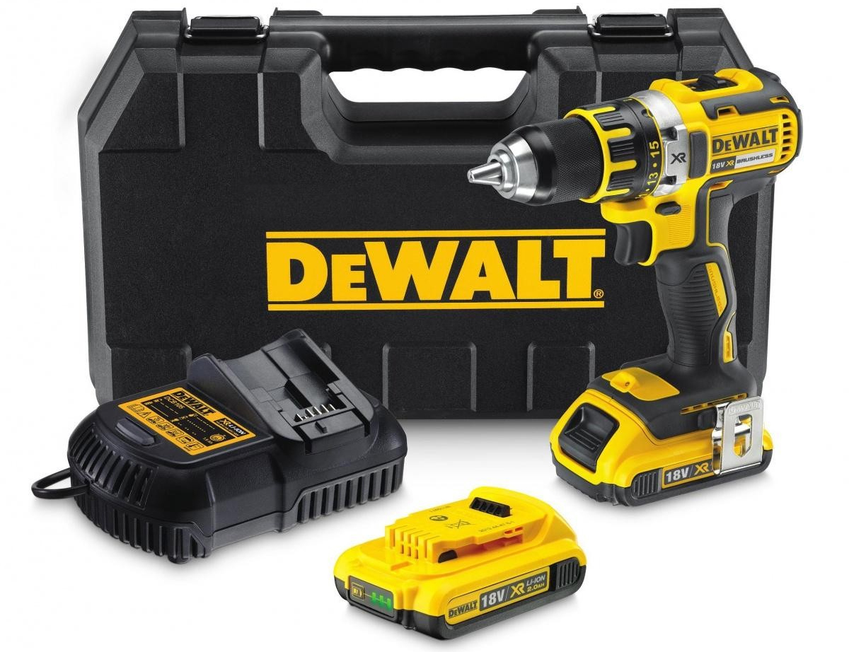 DeWalt 18V Akku-Bohrschrauber BL für 189€ - mit 2 x 2,0 Ah Akkus, Ladegerät und Box