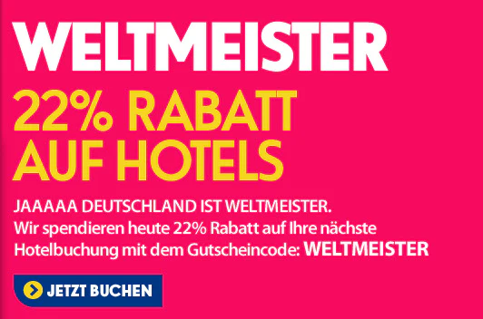 20% Rabatt auf Hotels weltweit bei ebookers *UPDATE3*