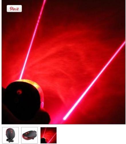 Laser Fahrrad LED Rücklicht Laserlicht Fahrradlampe für 10,15€ inkl. Versand