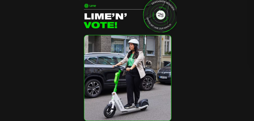 Kostenlos zur Wahl rollern! 2 x 15 Minuten Gratisfahrt mit Lime am Sonntag 🛴🗳️