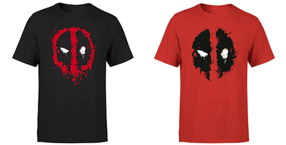 Marvel Deadpool Splat Face T-Shirt für 11€ - für Frauen und Männer