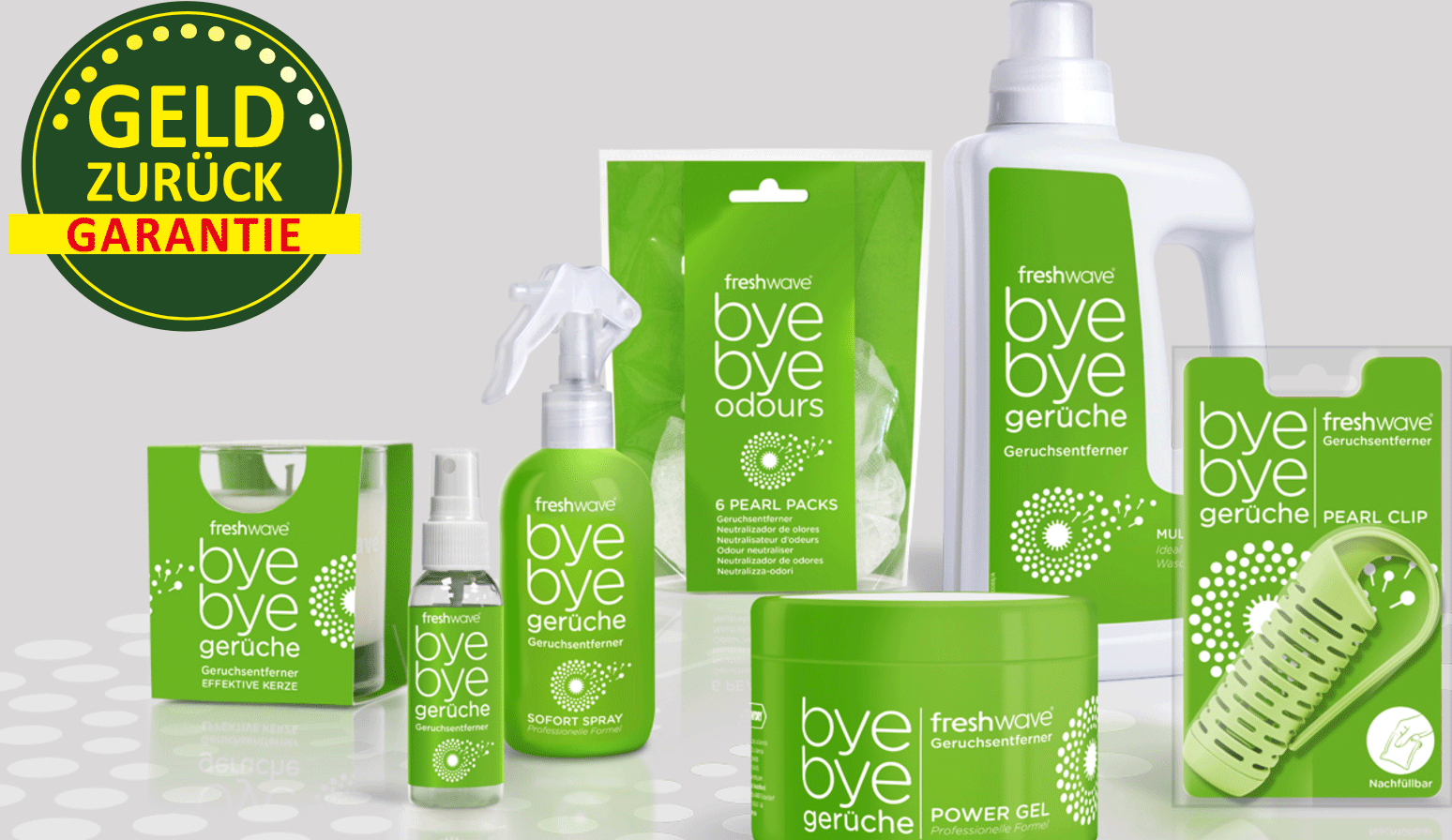 Kostenloser Geruchsentferner von Freshwave bei Unzufriedenheit