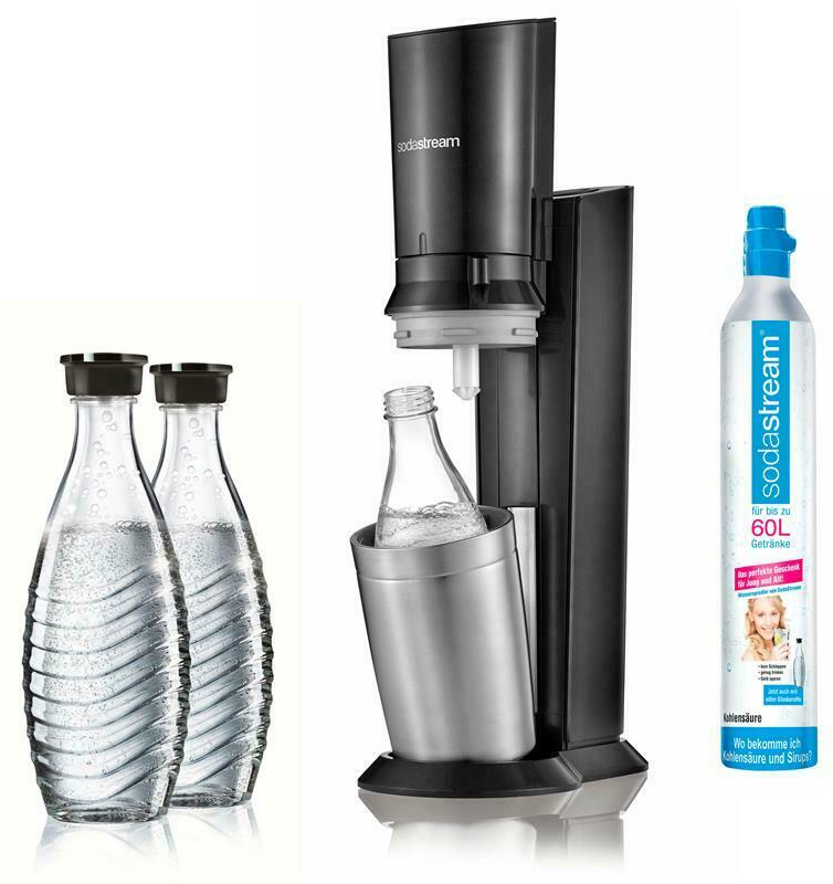 Sodastream Crystal 2.0 Titan für 70€ - mit 3 Glaskaraffen + Co²-Zylinder