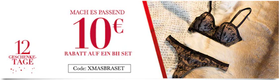 10€ Rabatt auf BH-Sets bei Hunkemöller