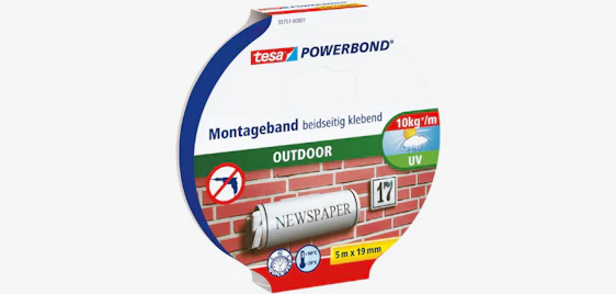 Tesa Powerbond Outdoor für 12€ - montageklebeband, wasserfest, UV-beständig