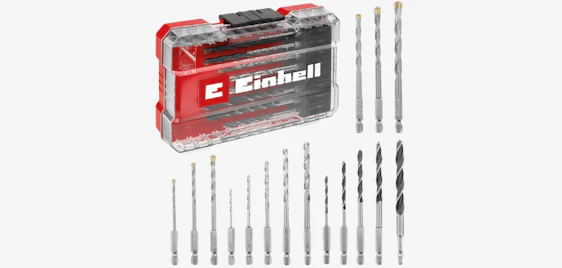 Perfekt gerüstet für jedes Projekt! 🛠️ Einhell M-CASE 16-tlg. Bohrer-Set inkl. Box für nur 11€ 🧱