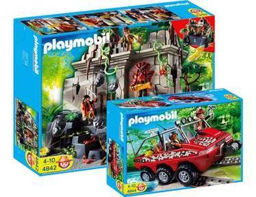 Playmobil Schatztempel mit Wächter (4842) und Schatzsucher Amphibientruck (4844) für 34,99 Euro inkl. Versand