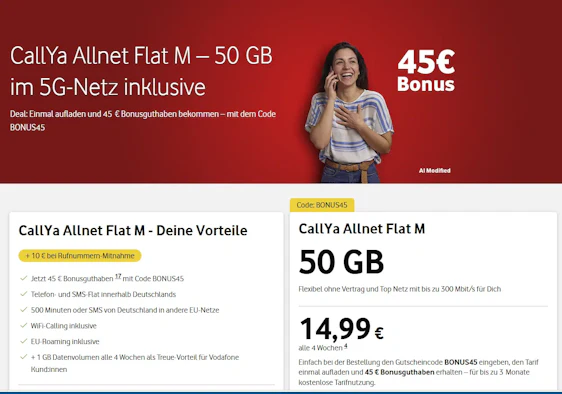 CallYa Allnet Flat M 3 Monate gratis