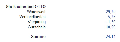 rabatt übersicht