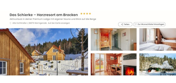 Das Schierke Harzresort am Brocken ab 129€ p.P. - ab 2 Übernachtungen in einer Lodge, eigene Sauna & Kamin 😌