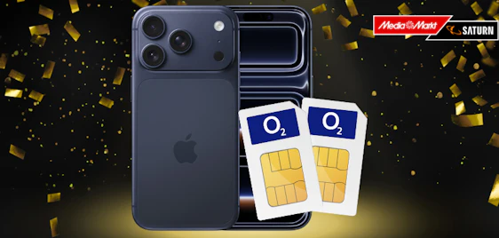 Doppelkarte effektiv 5,57€ pro Tarif ♾️📲 Apple iPhone 17 Pro mit 1x o2 Unlimited + 1x 150GB Allnet-Flat