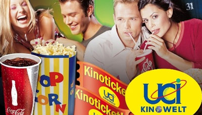 2 Kinotickets + Softdrink + Popcorn ab 18,80€ - UCI-Kinowelt