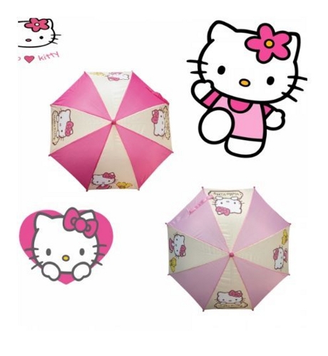 Hello Kitty Sanrio Kinder Regenschirm Sonnenschirm r38cm -Neu- u. OVP.