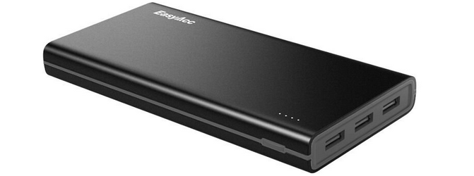 EasyAcc 15000mAh für 15€ - Powerbank mit 3-Ports Reiseadapter [für iPhone, Samsung, HTC Tablets]