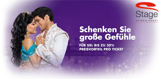 Rabatt auf viele Musicals von Stage – bis zu 30% sparen