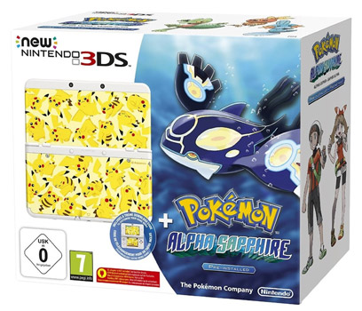 Nintendo New 3DS Bundle für 163€ - mit Pokémon Alpha Saphir