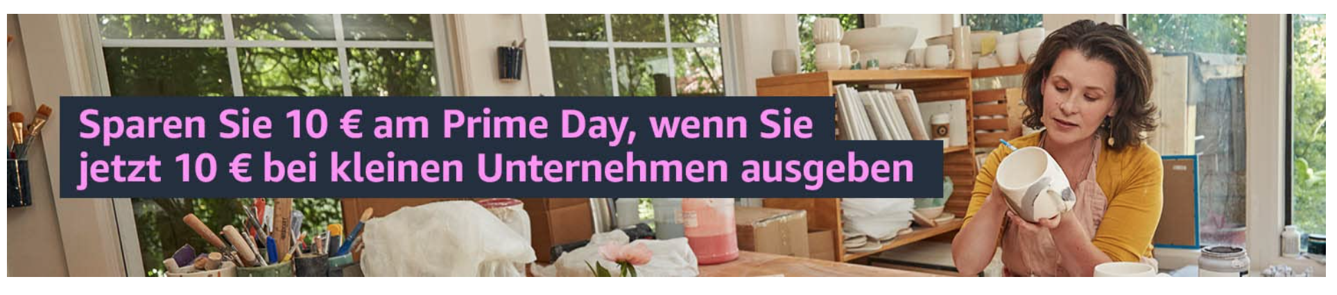 Letzte Chance: 10€ geschenkt! 😱 Kleine Unternehmen unterstützen und 10€ Guthaben für den Prime Day sichern 🤑