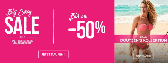 Bis zu 50% Rabatt im Big Sexy Sale bei Hunkemöller - jetzt mit 15% Extra-Rabatt