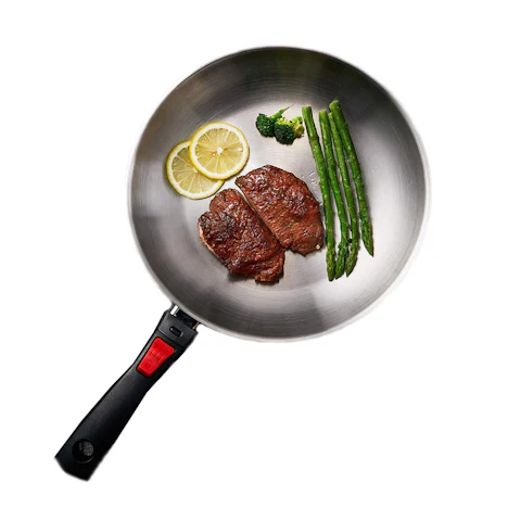 Pfanne Induktion 28 cm mit Abnehmbarem Griff, Edelstahl Beschichtet, Spülmaschinengeeignet