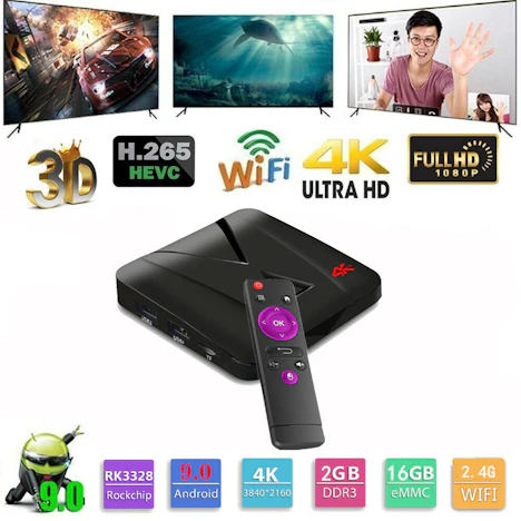 MX10 Mini TV Box ndroid 9.0 2GB+16GB à 32.85eur